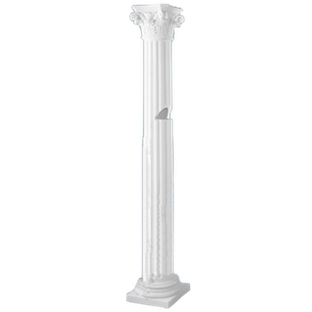 Porta incensi a colonna in pietra ollare decorato con fiori - (28 x 6,5cm -  ± 700 gr.)